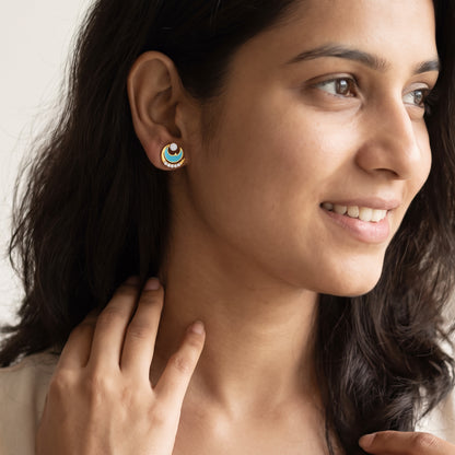 Gold Vyom Lab Grown Diamond Earrings