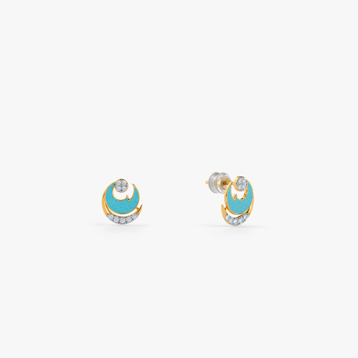 Gold Vyom Lab Grown Diamond Earrings