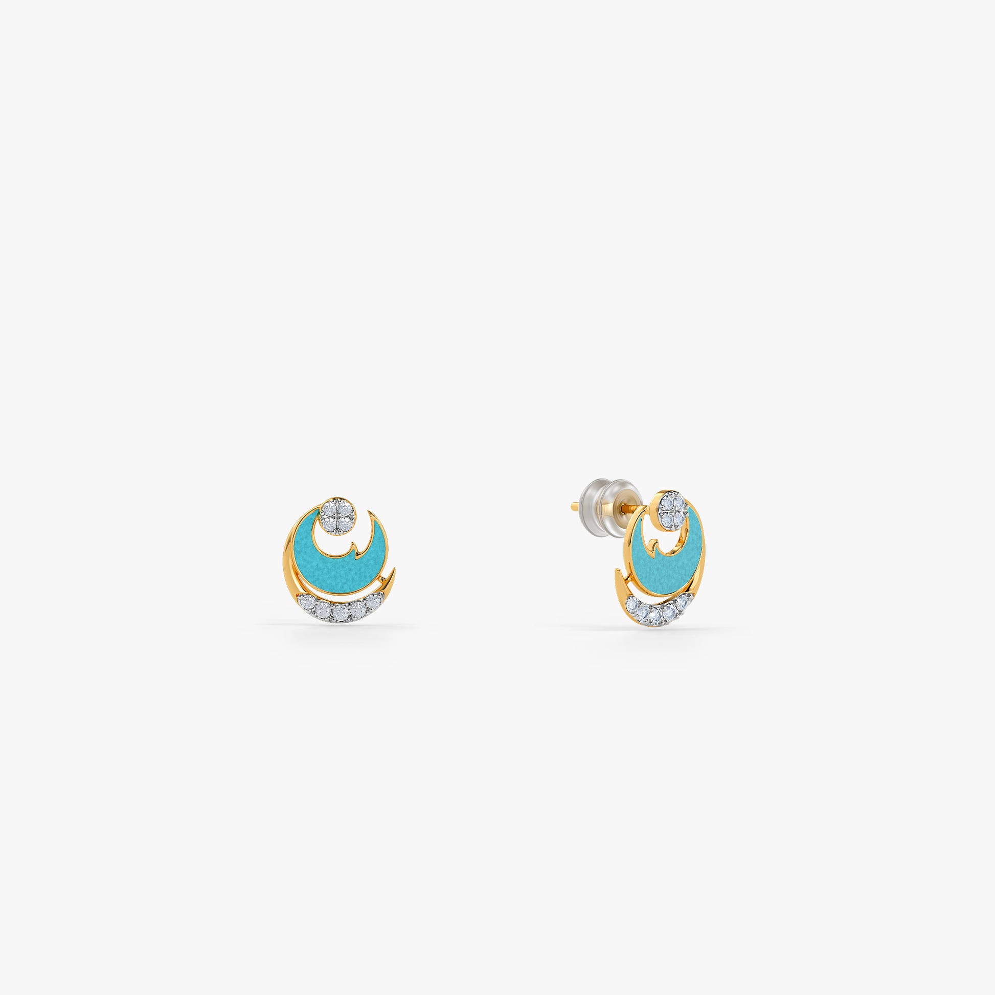 Gold Vyom Lab Grown Diamond Earrings