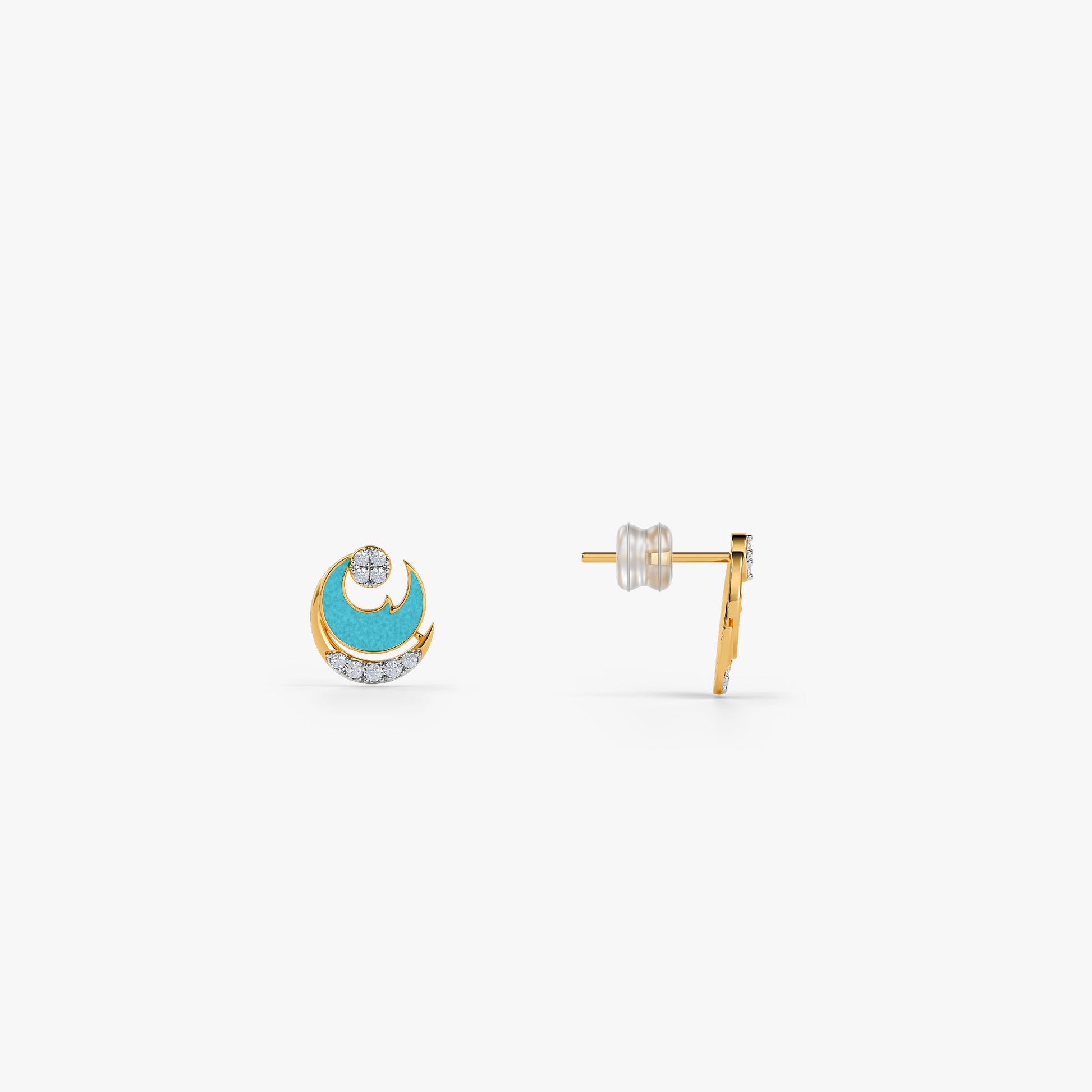 Gold Vyom Lab Grown Diamond Earrings