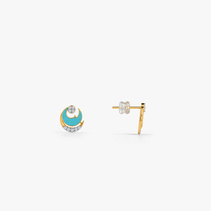 Gold Vyom Lab Grown Diamond Earrings