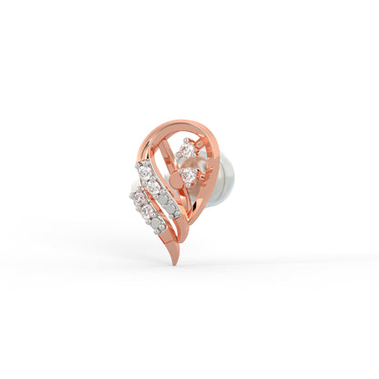 Rose Gold Mangifera Diamond Earrings
