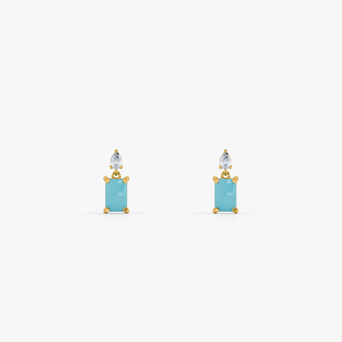Gold Anant Lab Grown Diamond Earrings