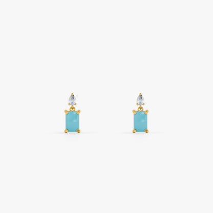 Gold Anant Lab Grown Diamond Earrings