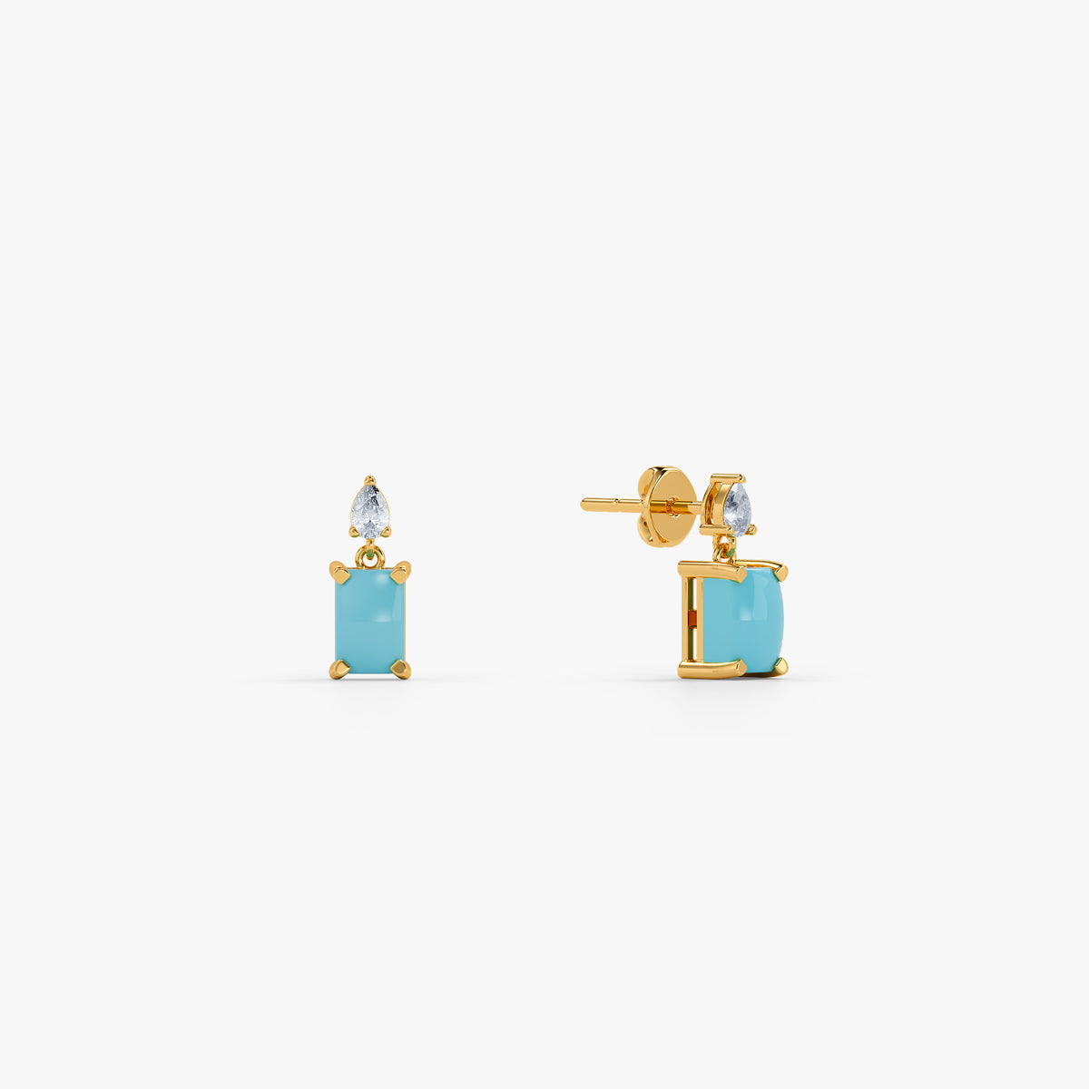 Gold Anant Lab Grown Diamond Earrings