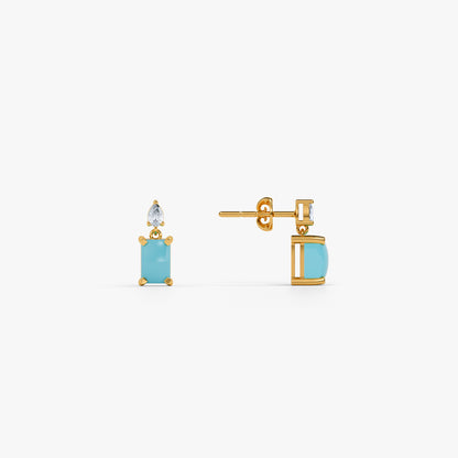 Gold Anant Lab Grown Diamond Earrings