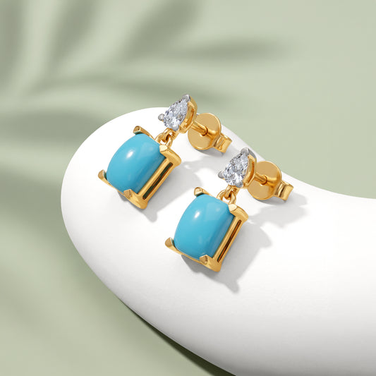Gold Anant Lab Grown Diamond Earrings