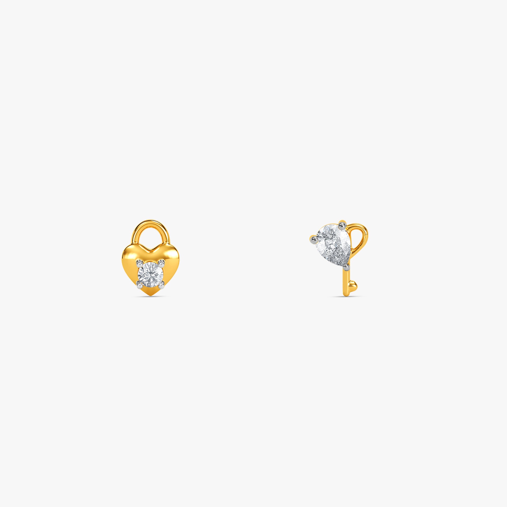Gold Cipher Lab Grown Diamond Earrings