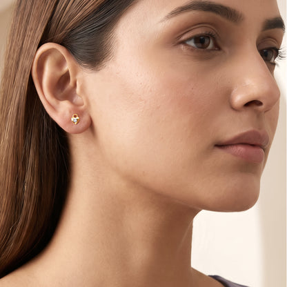 Gold Cipher Lab Grown Diamond Earrings