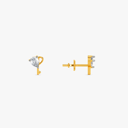Gold Cipher Lab Grown Diamond Earrings