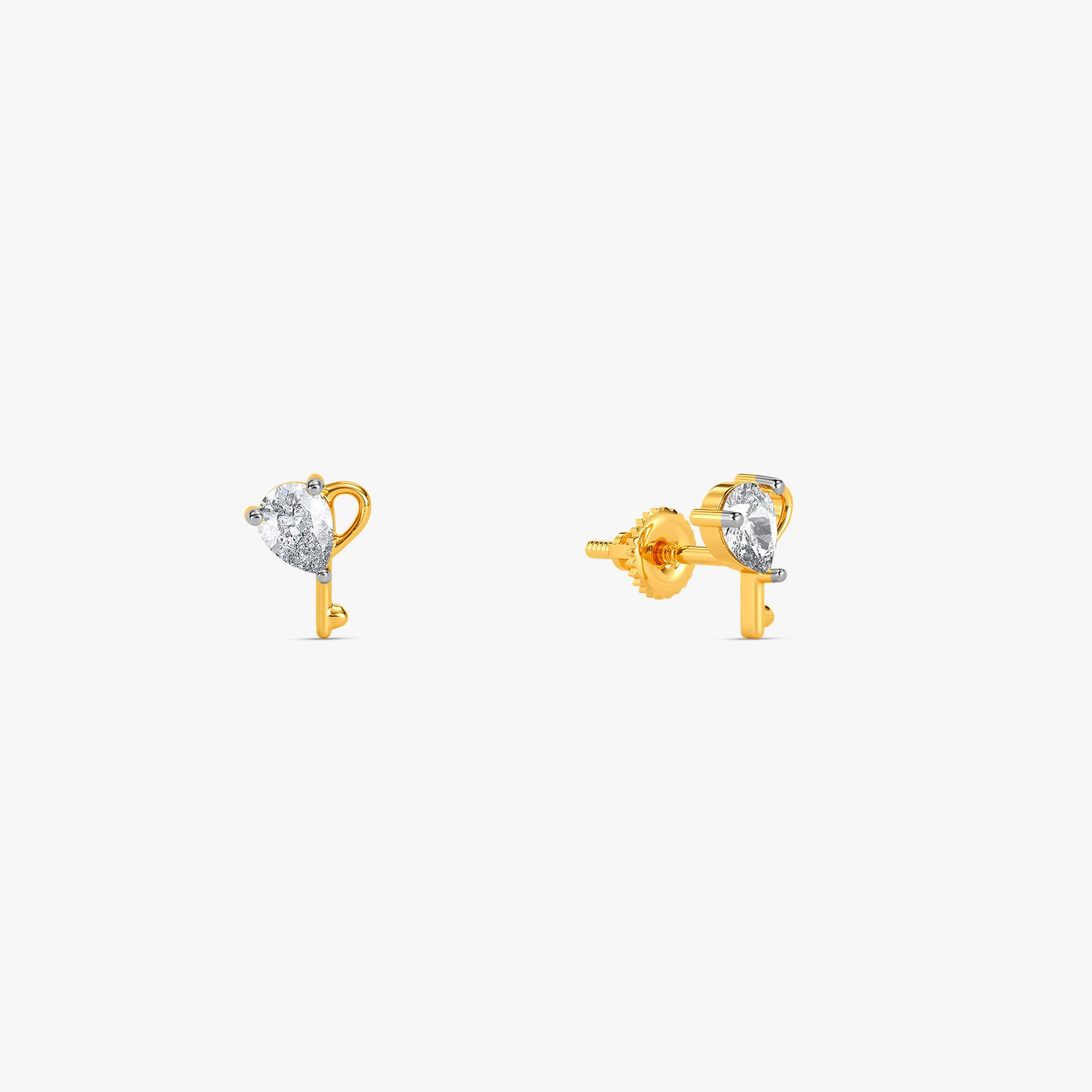 Gold Cipher Lab Grown Diamond Earrings