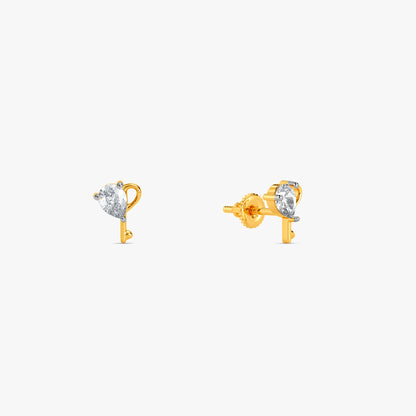 Gold Cipher Lab Grown Diamond Earrings