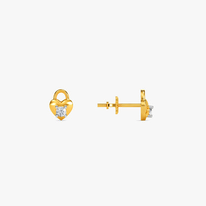 Gold Cipher Lab Grown Diamond Earrings