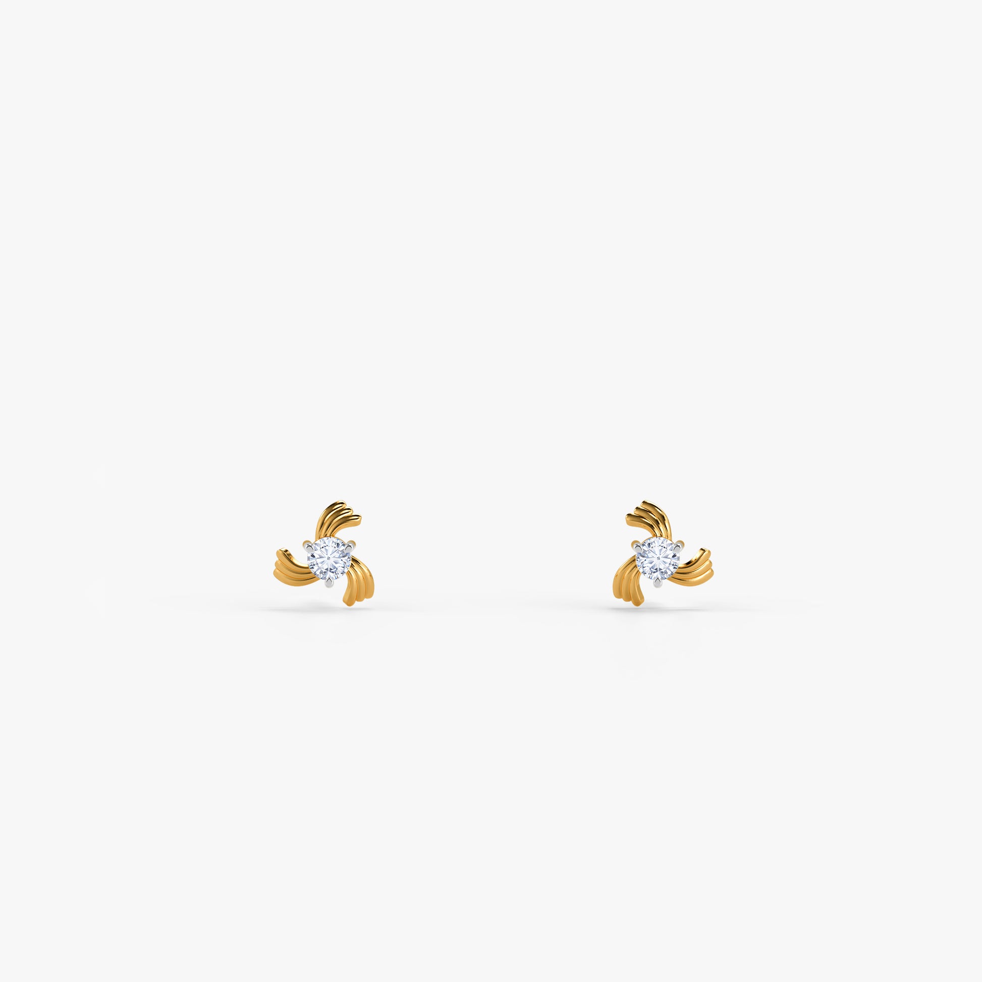 Gold Orlena Lab Grown Diamond Earrings