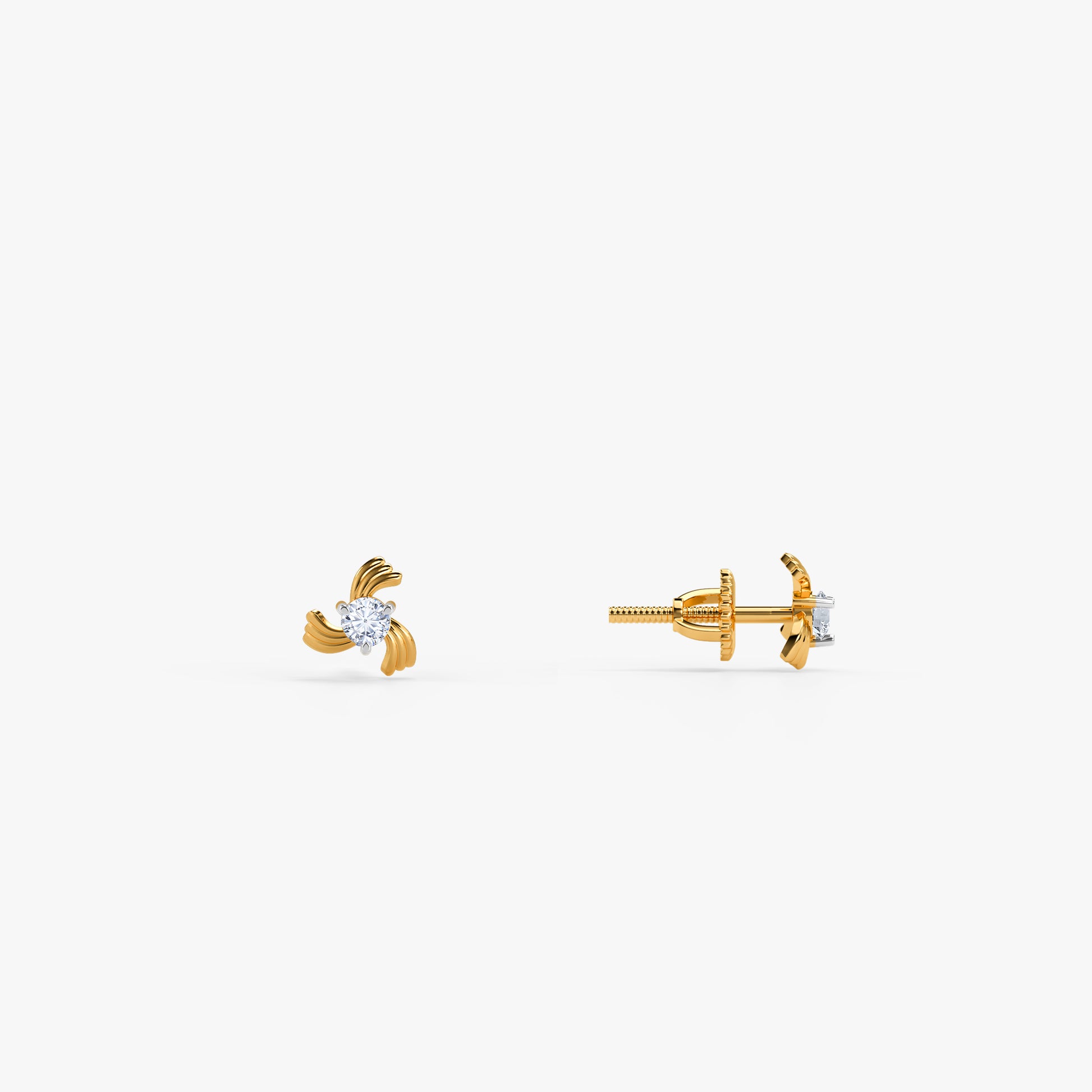 Gold Orlena Lab Grown Diamond Earrings