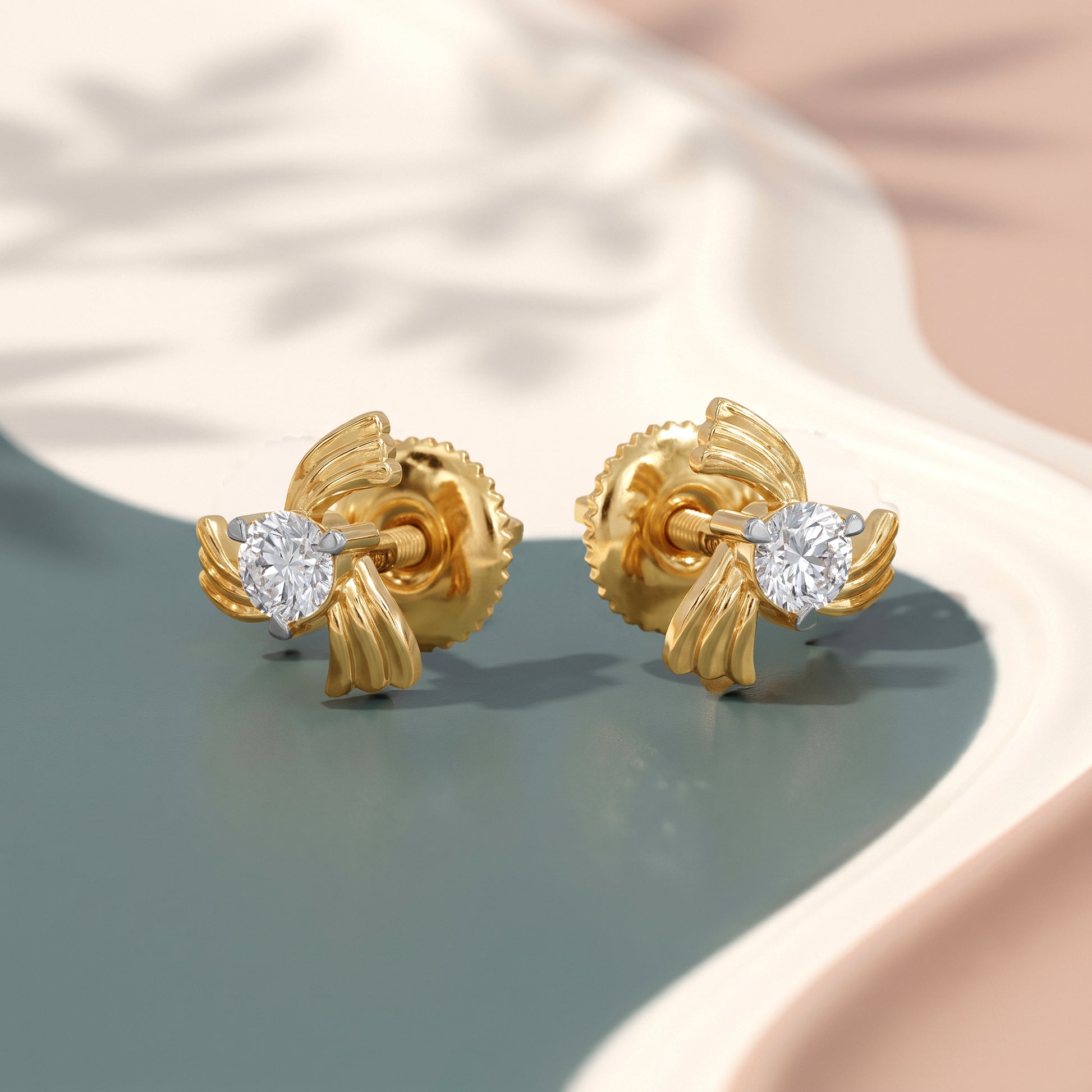 Gold Orlena Lab Grown Diamond Earrings