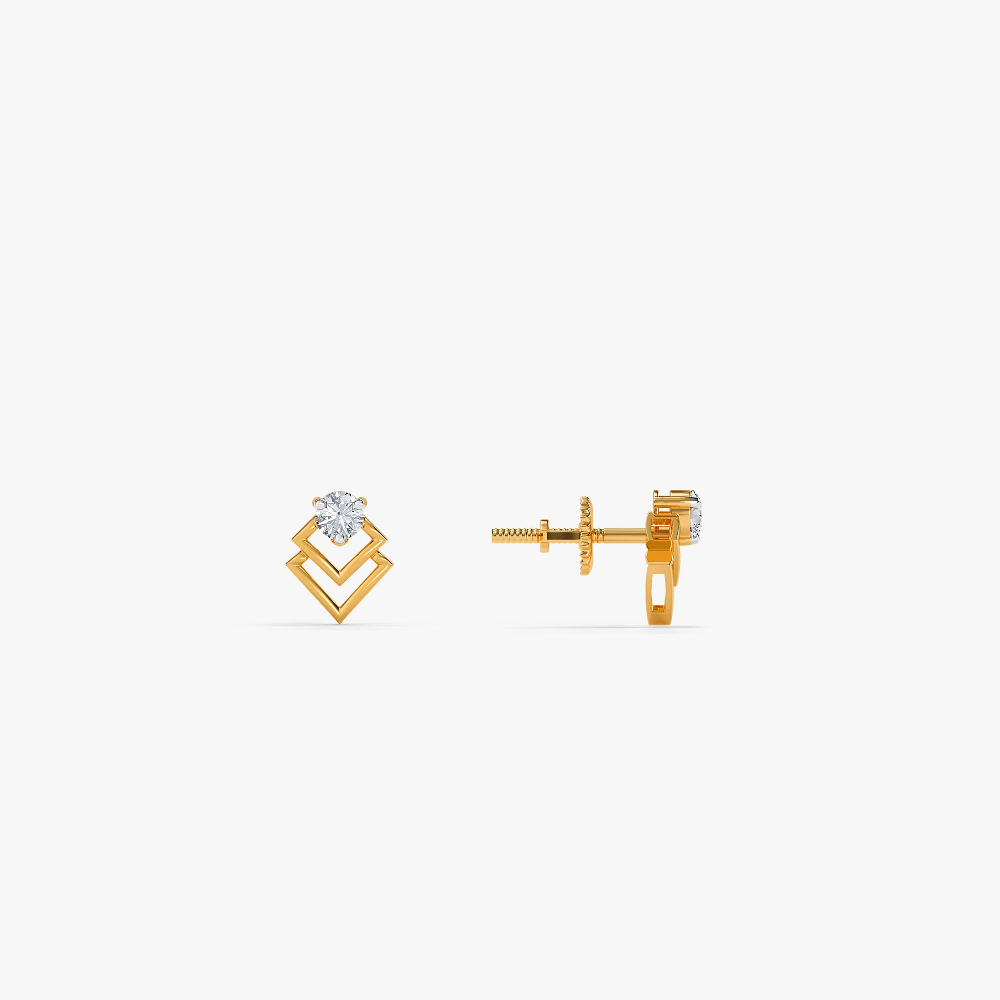 Gold Moonlit Reverie Lab Grown Diamond Earrings