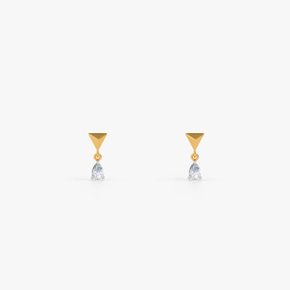 Gold Celeste Arc Lab Grown Diamond Earrings