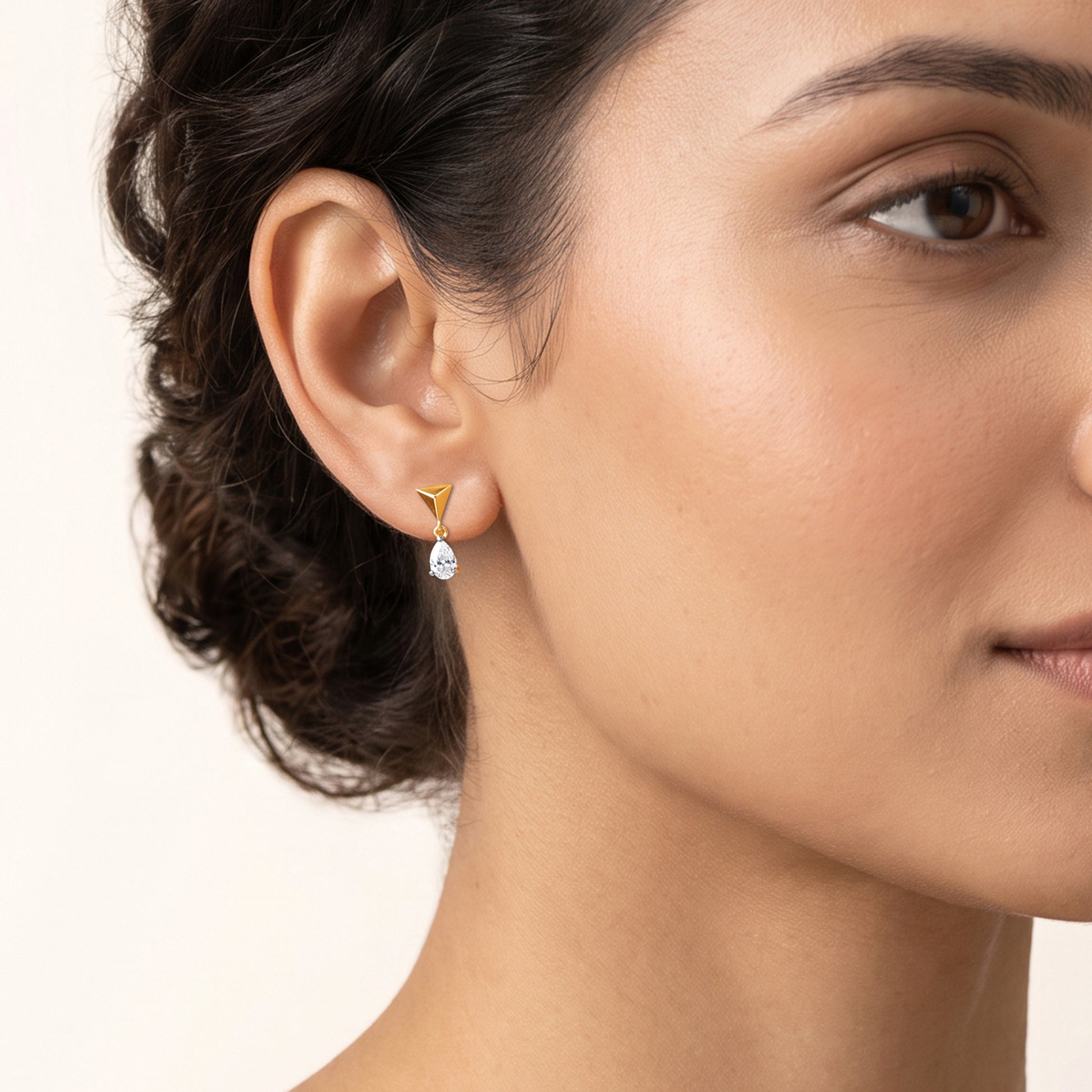 Gold Celeste Arc Lab Grown Diamond Earrings