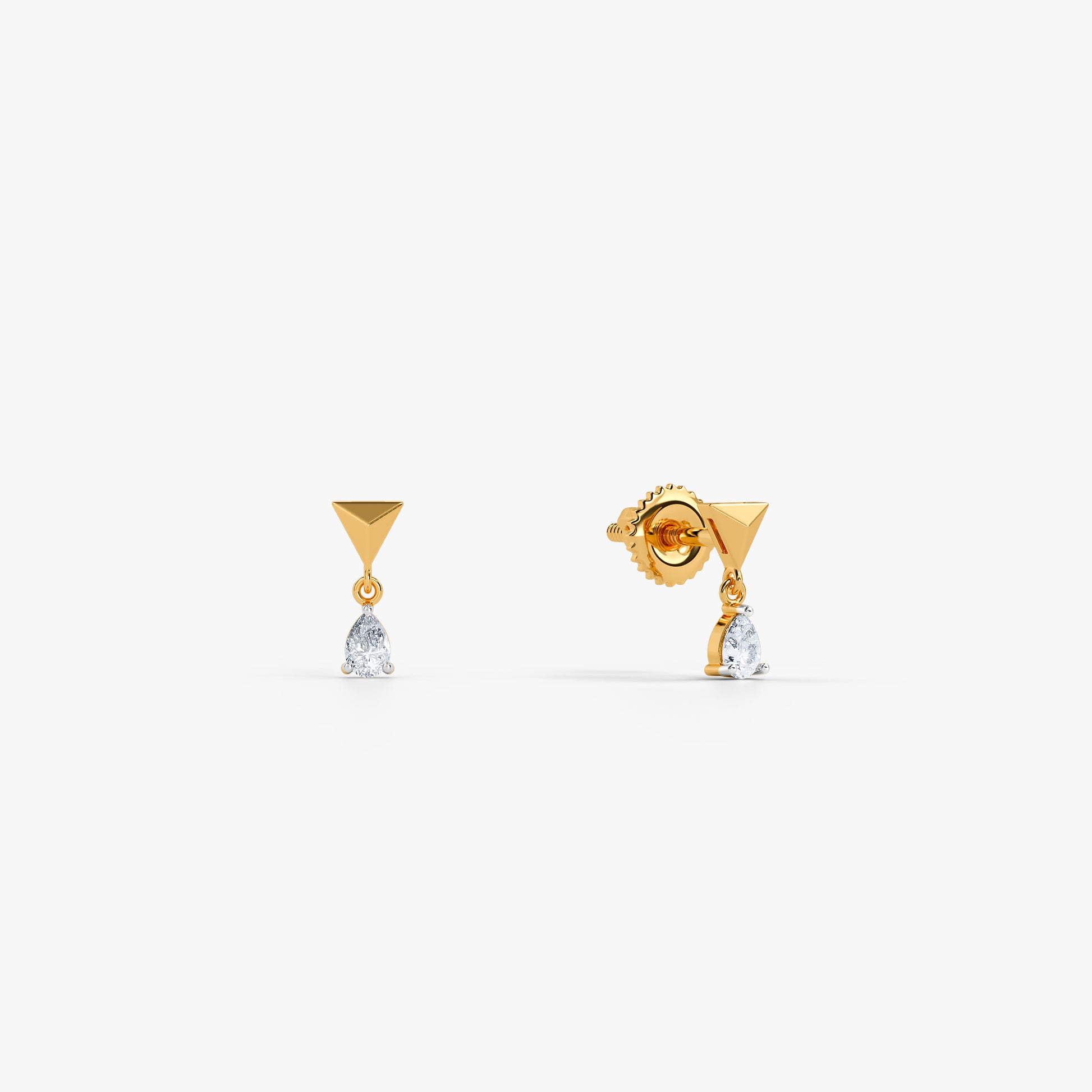 Gold Celeste Arc Lab Grown Diamond Earrings