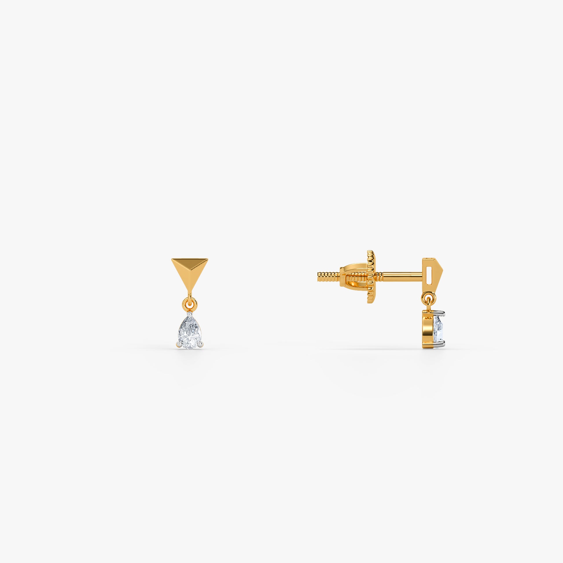 Gold Celeste Arc Lab Grown Diamond Earrings