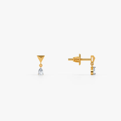 Gold Celeste Arc Lab Grown Diamond Earrings