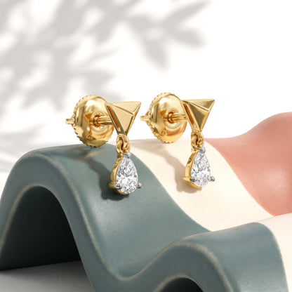 Gold Celeste Arc Lab Grown Diamond Earrings
