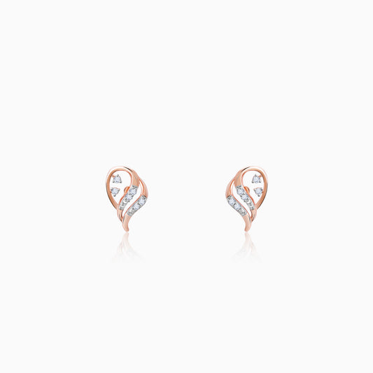 Rose Gold Mangifera Diamond Earrings