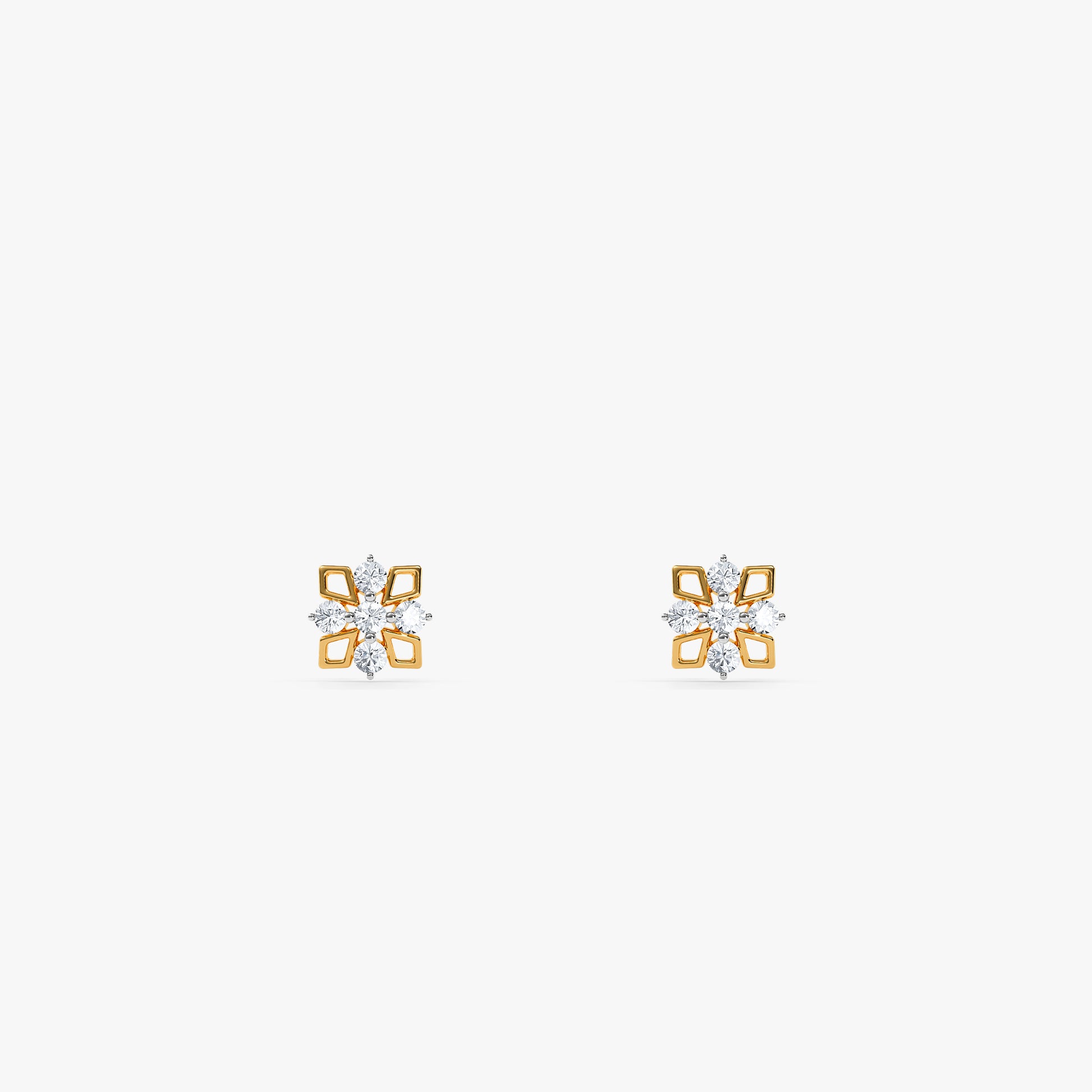Gold Petalisse Glow Lab Grown Diamond Earrings