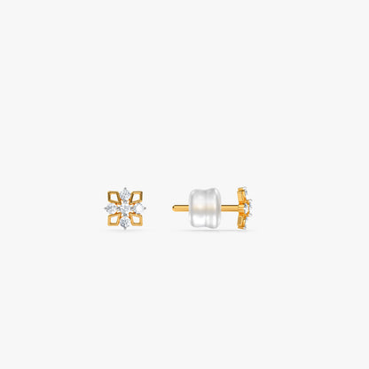 Gold Petalisse Glow Lab Grown Diamond Earrings