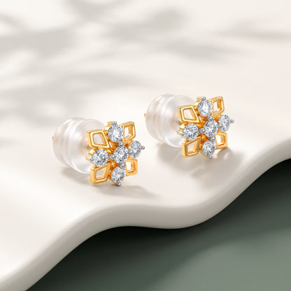 Gold Petalisse Glow Lab Grown Diamond Earrings