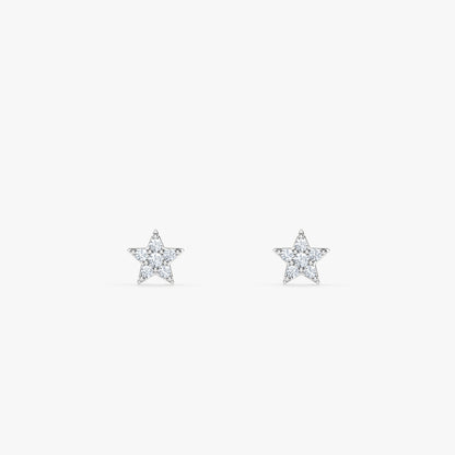 Gold Whispered Stars Lab Grown Diamond Earrings