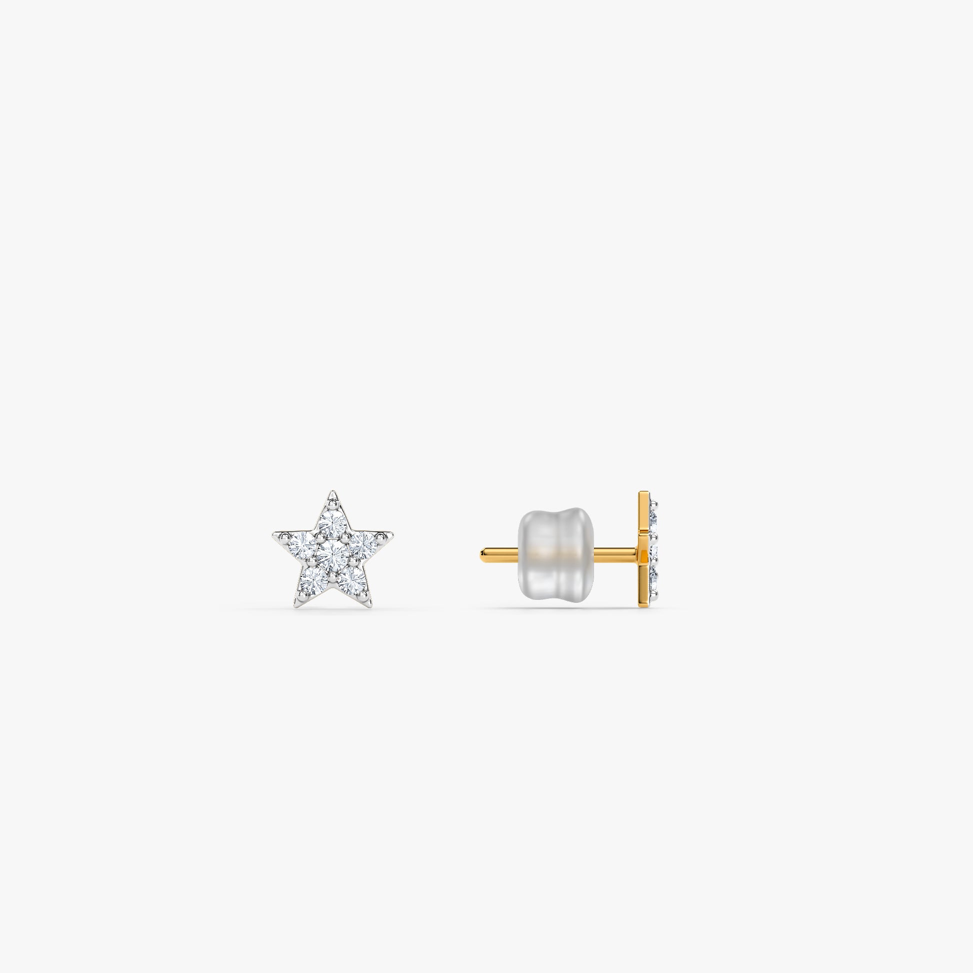 Gold Whispered Stars Lab Grown Diamond Earrings