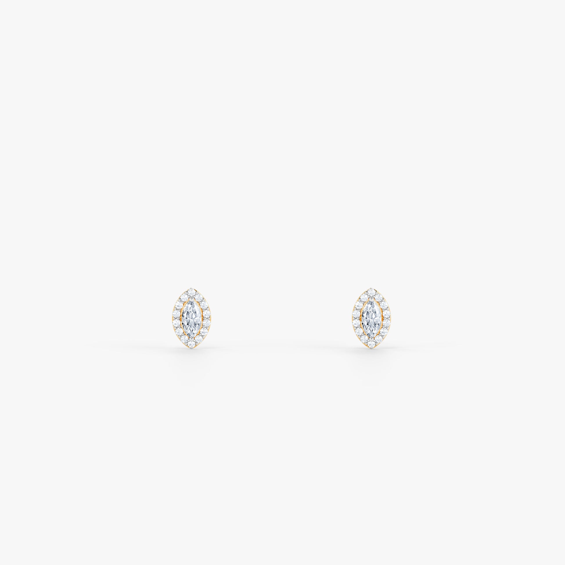 Gold Elowen Lab Grown Diamond Stud Earrings