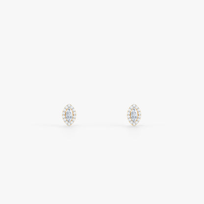Gold Elowen Lab Grown Diamond Stud Earrings
