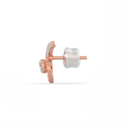 Rose Gold Quoted Diamond Earrings