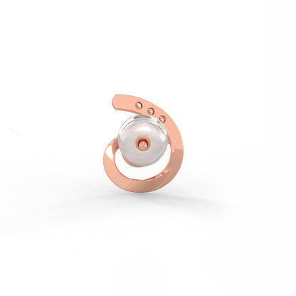 Rose Gold Quoted Diamond Earrings