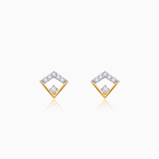 Gold Kite Diamond Earrings