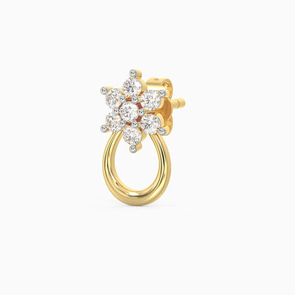 Gold Blooming Diamond Stud Earrings
