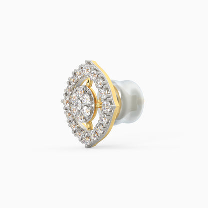 Gold Blossom Blend Diamond Earrings