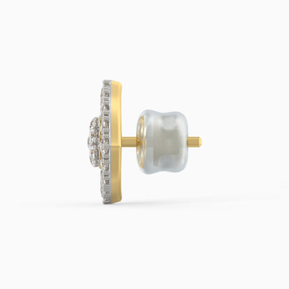 Gold Blossom Blend Diamond Earrings