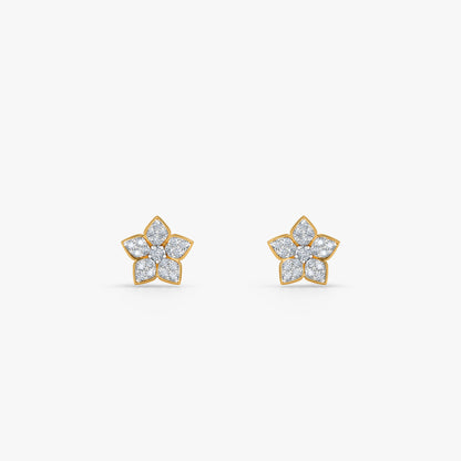 Gold Petal Play Lab Grown Diamond Studs