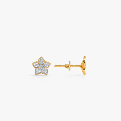 Gold Petal Play Lab Grown Diamond Studs