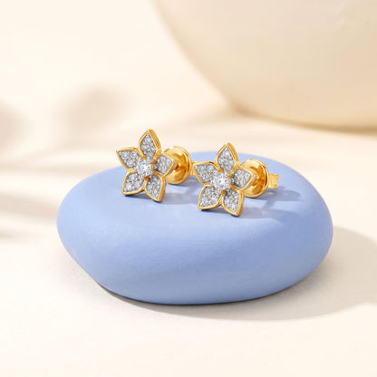 Gold Petal Play Lab Grown Diamond Studs