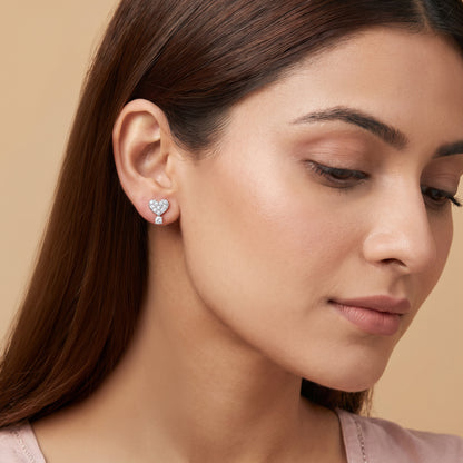 Gold Heart For You Lab Grown Diamond Studs
