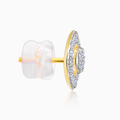 Gold Blossom Blend Diamond Earrings