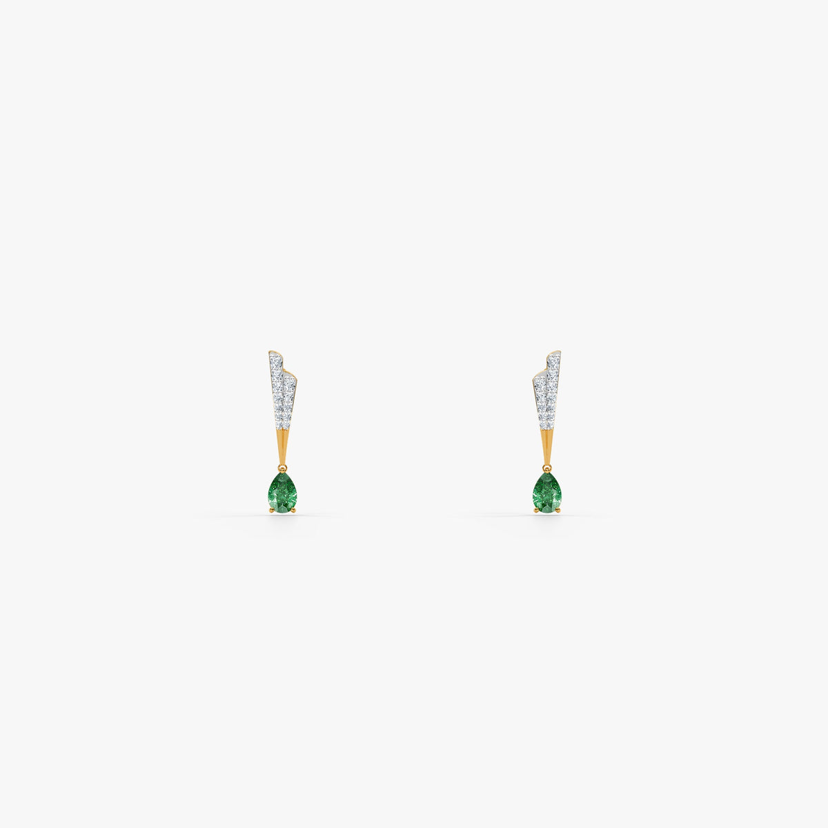 Gold Kiran Lab Grown Diamond Drop Earrings