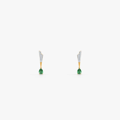 Gold Kiran Lab Grown Diamond Drop Earrings