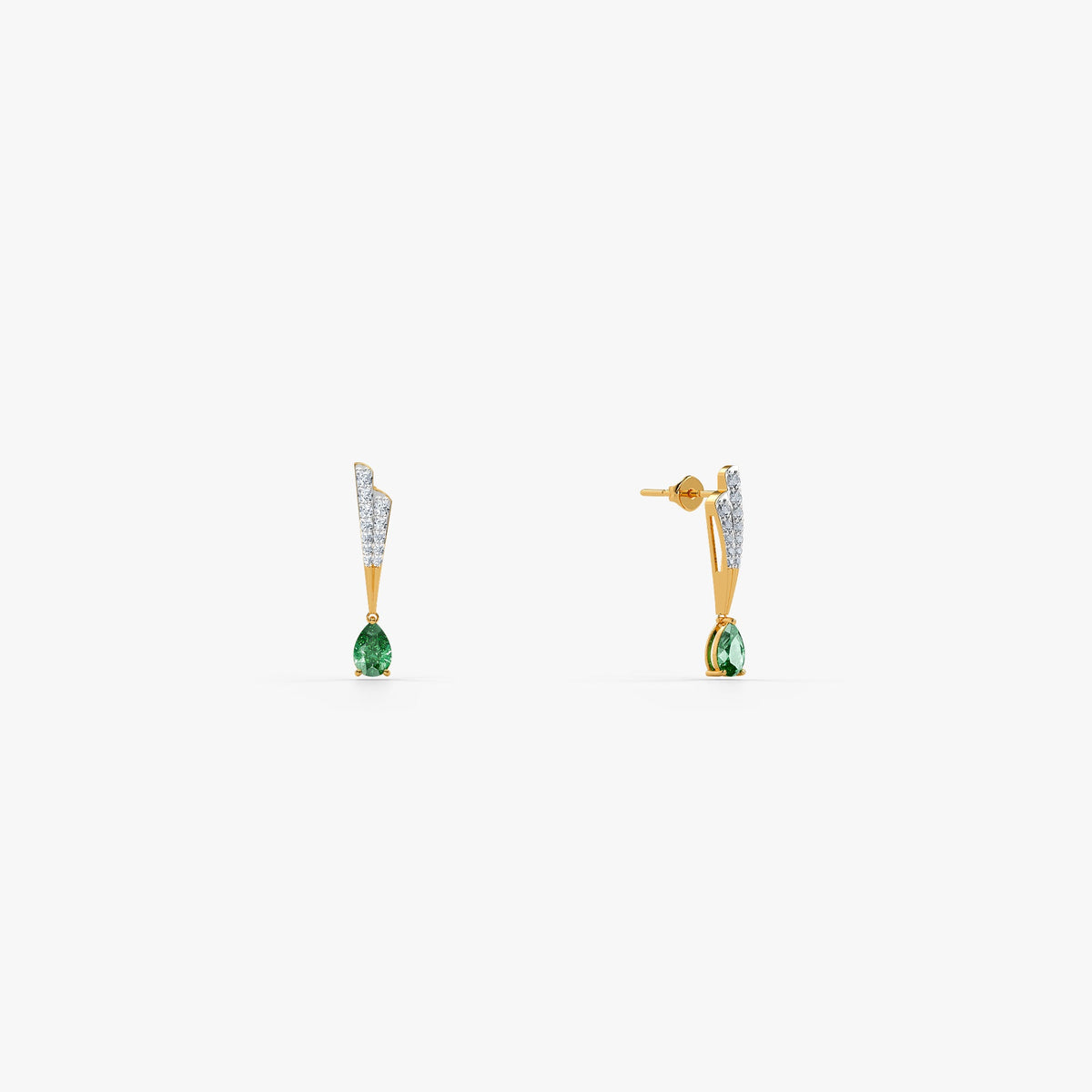 Gold Kiran Lab Grown Diamond Drop Earrings