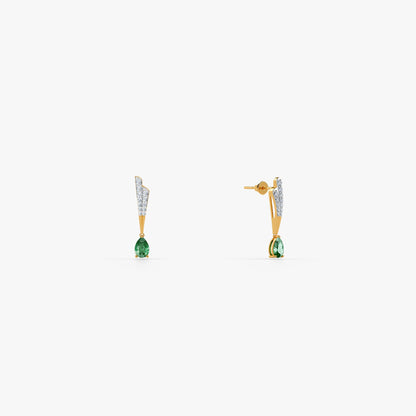 Gold Kiran Lab Grown Diamond Drop Earrings